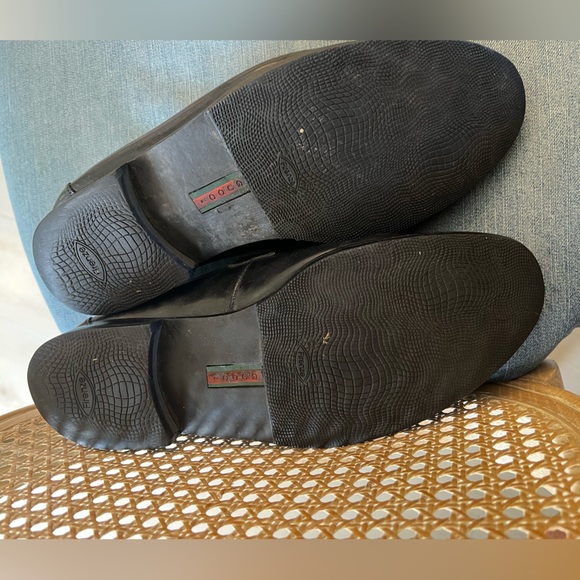Gucci Black Horse-bit Loafers Gucci Size 10.5 VINTAGE 
PAIR WITH JEANS - Picture 12 of 12
